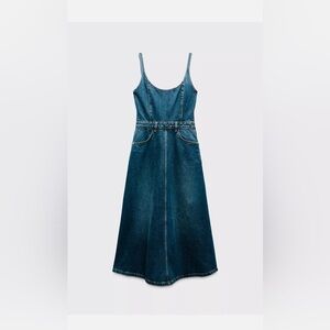 Zara Dark Blue Denim Dress